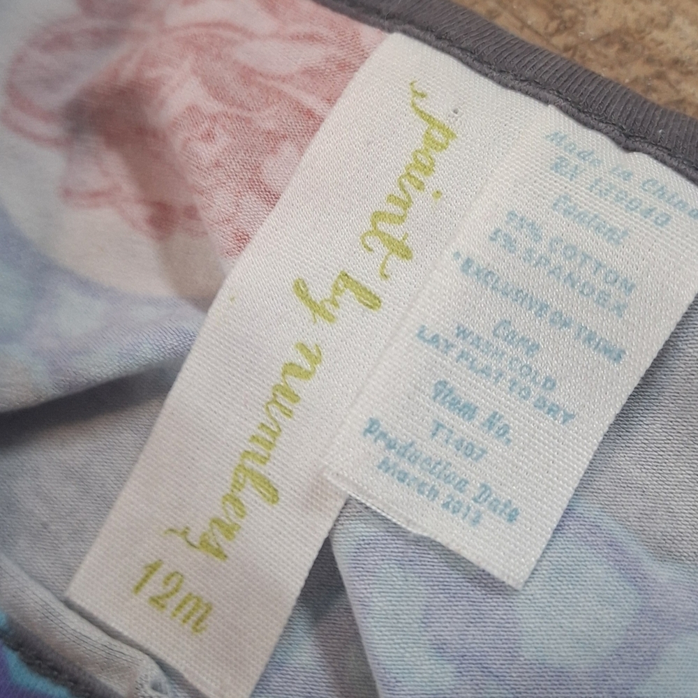 #1867Matilda Jane " Paint By Numbers" 2pc Set Floral/Striped With Ruffles Sz.12m - Picture 6 of 6